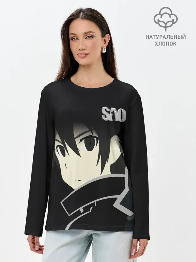 Лонгслив женский с принтом «Sword Art Online — SAO.»