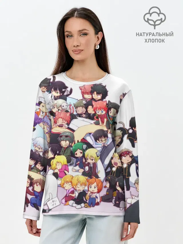 Лонгслив женский с принтом «Gintama — Full Gintama»
