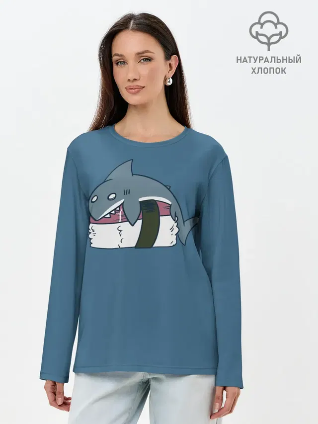 Лонгслив женский. Хлопок