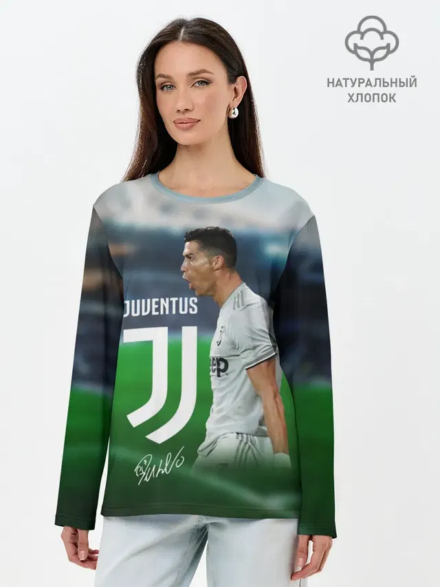 Лонгслив женский. Хлопок