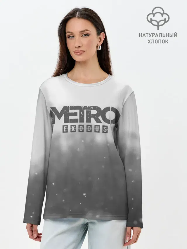 Лонгслив женский с принтом «Metro Winter»