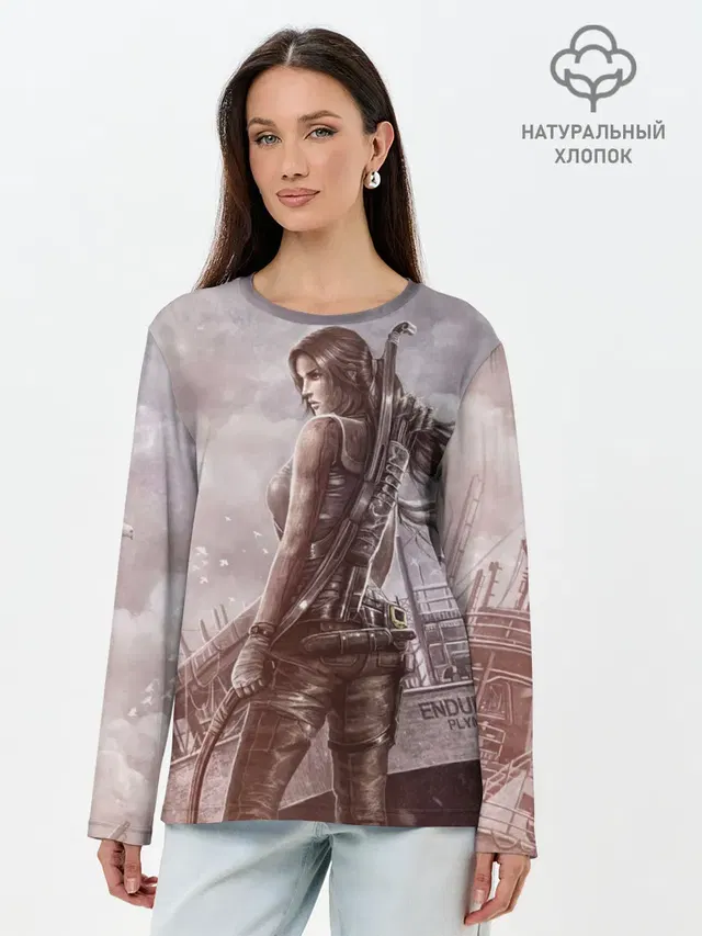 Лонгслив женский с принтом «Tomb Raider»
