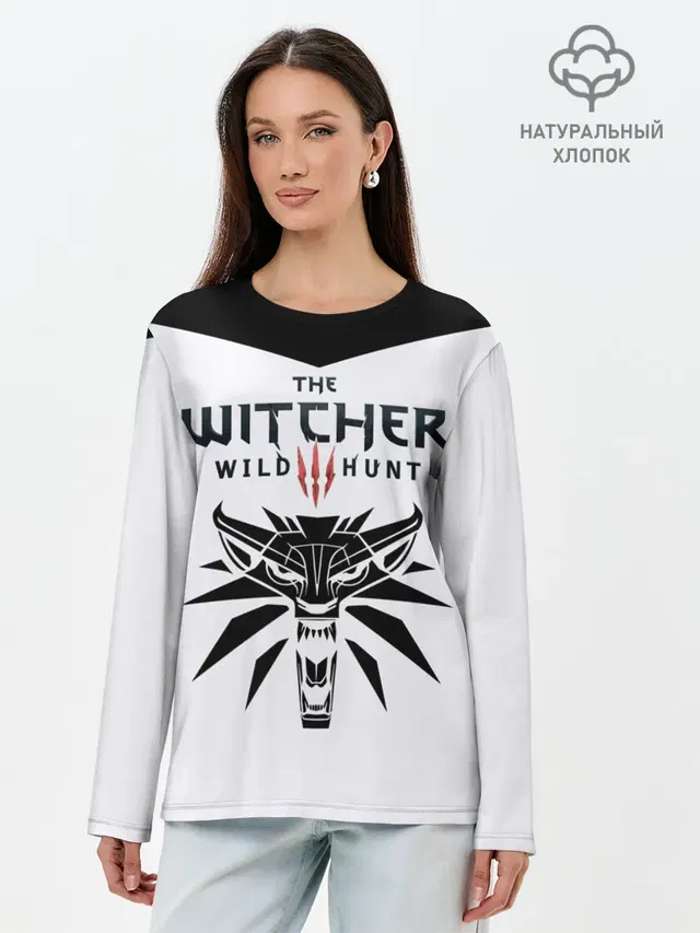 Лонгслив женский с принтом «Ведьмак — THE WITCHER 3: WILD HUNT»