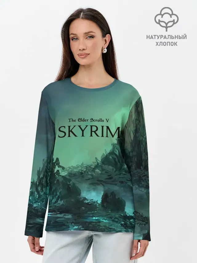 Лонгслив женский с принтом «The Elder Scrolls — SKYRIM»