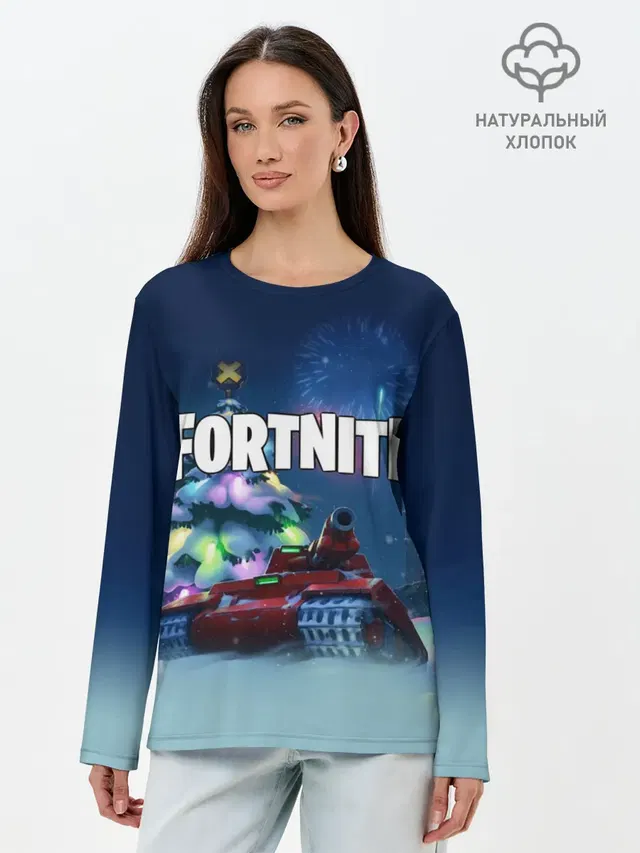 Лонгслив женский. Хлопок