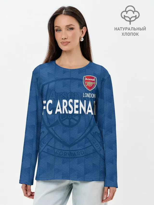 Лонгслив женский с принтом «Arsenal Football Club — FC Arsenal»