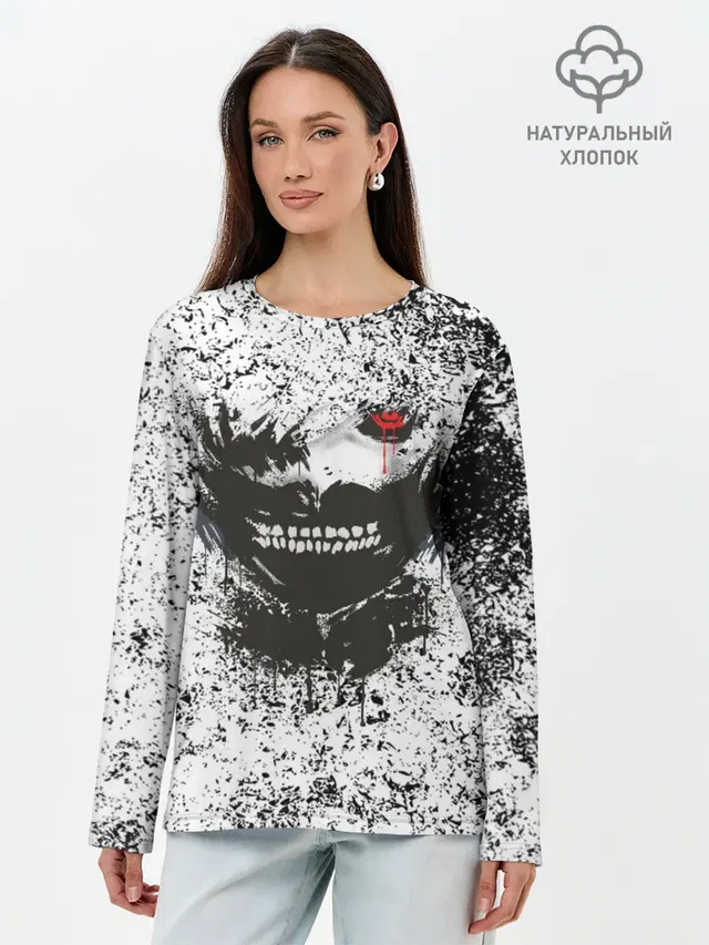 Лонгслив женский. Хлопок