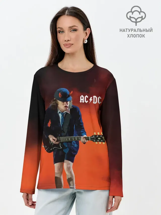 Лонгслив женский с принтом «Rock music»