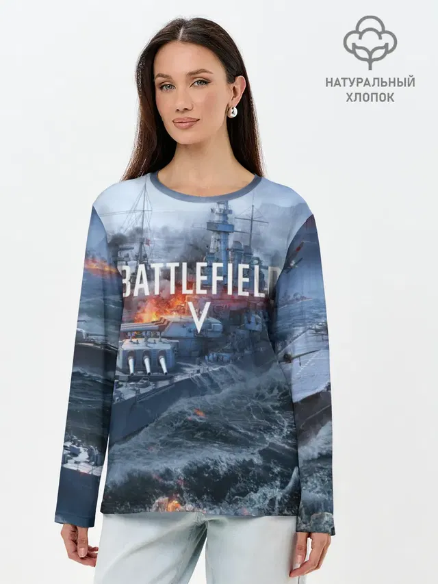 Лонгслив женский с принтом «BATTLEFIELD — BATTLEFIELD 5»