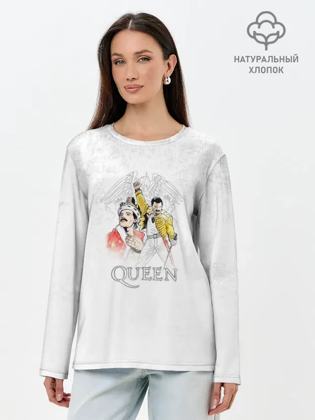 Лонгслив женский с принтом «Queen band»