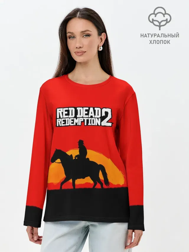 Лонгслив женский с принтом «Cowboy — Red Dead Redemption 2»