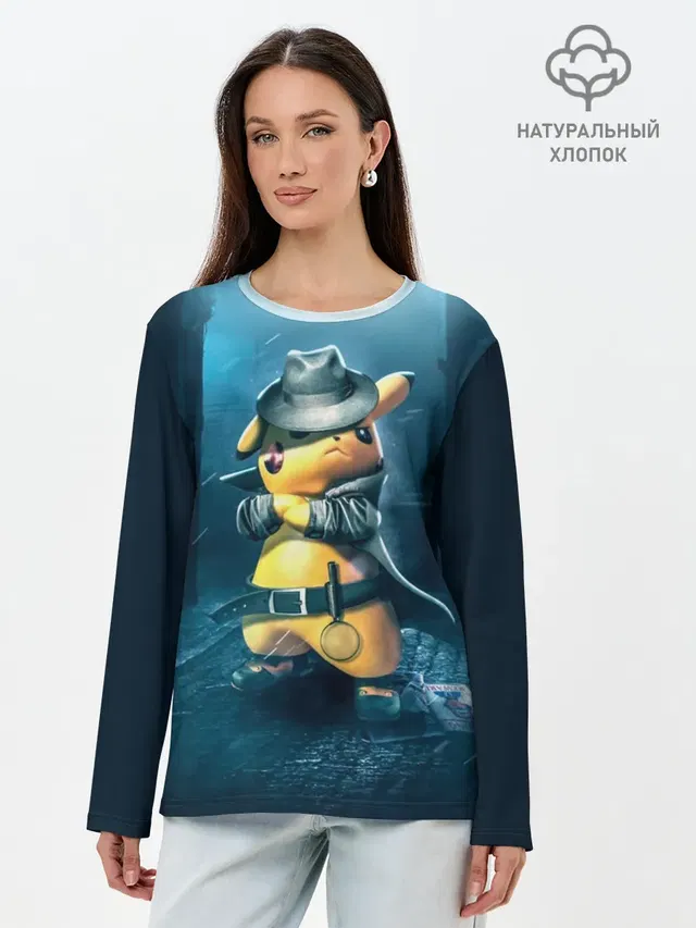 Лонгслив женский. Хлопок