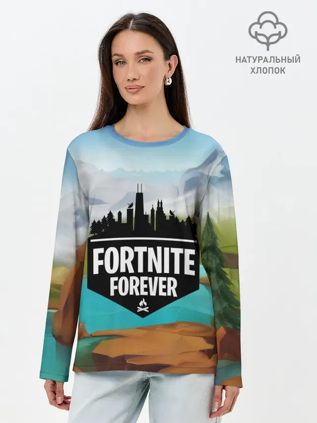 Лонгслив женский. Хлопок