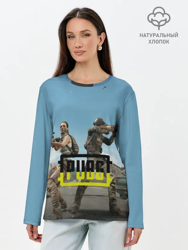 Лонгслив женский. Хлопок
