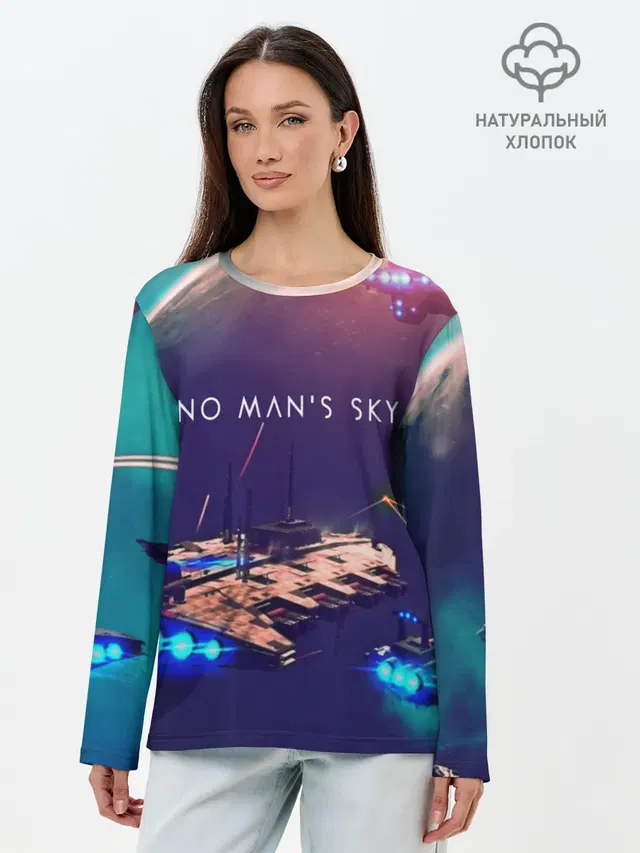 Лонгслив женский с принтом «No Mans Sky»