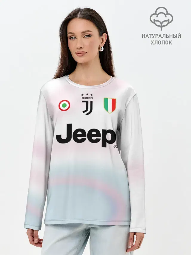Лонгслив женский с принтом «Криштиану Роналду — Ronaldo 18-19 EA Sports»