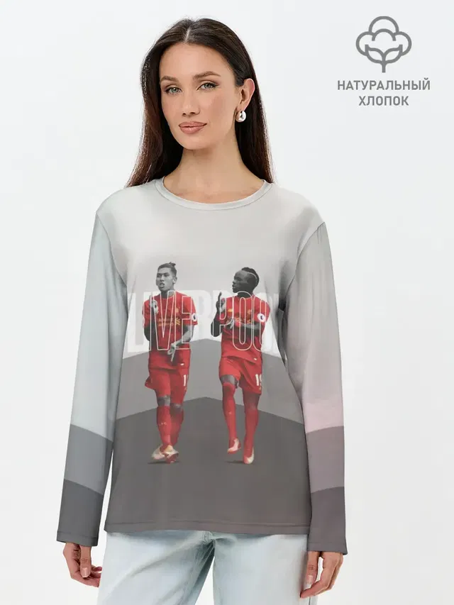 Лонгслив женский. Хлопок