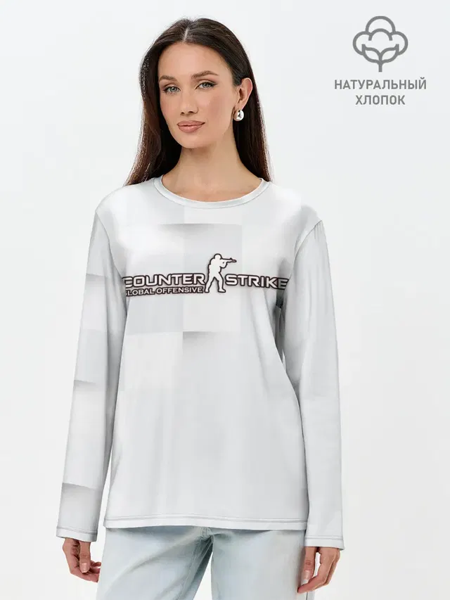 Лонгслив женский. Хлопок