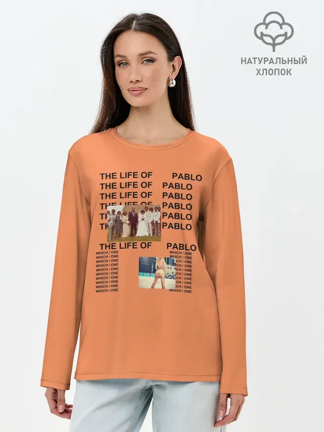 Лонгслив женский с принтом «Kanye West — Kanye West PABLO»