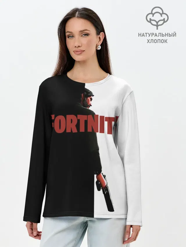 Лонгслив женский. Хлопок