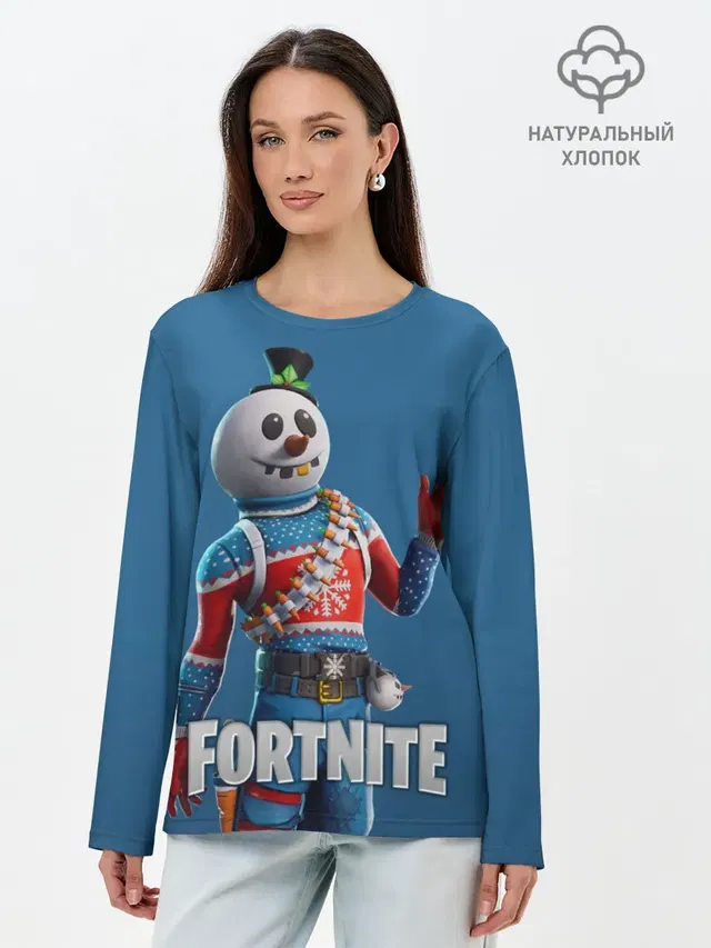 Лонгслив женский. Хлопок