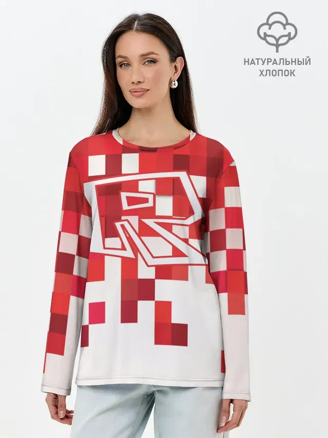 Лонгслив женский. Хлопок