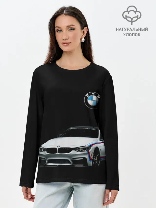 Лонгслив женский с принтом «BMW»