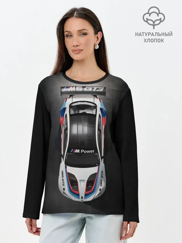 Лонгслив женский с принтом «BMW — BMW M Power»