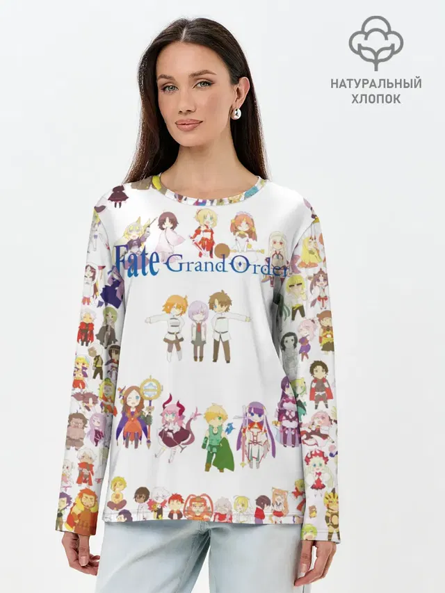 Лонгслив женский. Хлопок