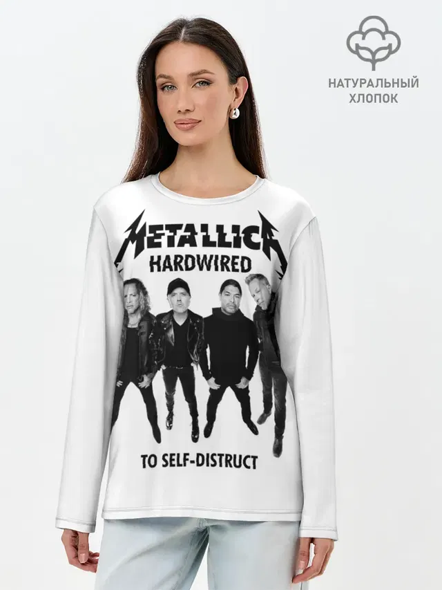 Лонгслив женский с принтом «Metallica»