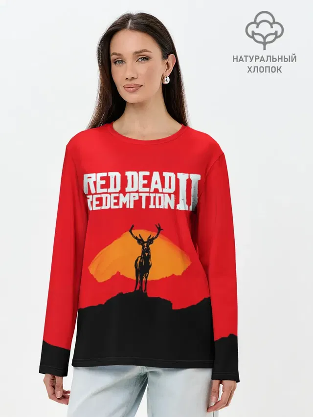Лонгслив женский с принтом «Red Dead Redemption — RDR2»