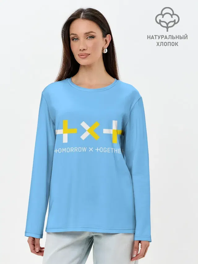 Лонгслив женский. Хлопок