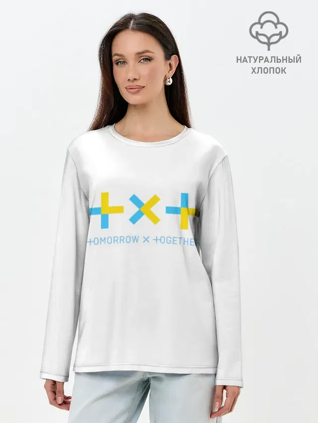 Лонгслив женский. Хлопок