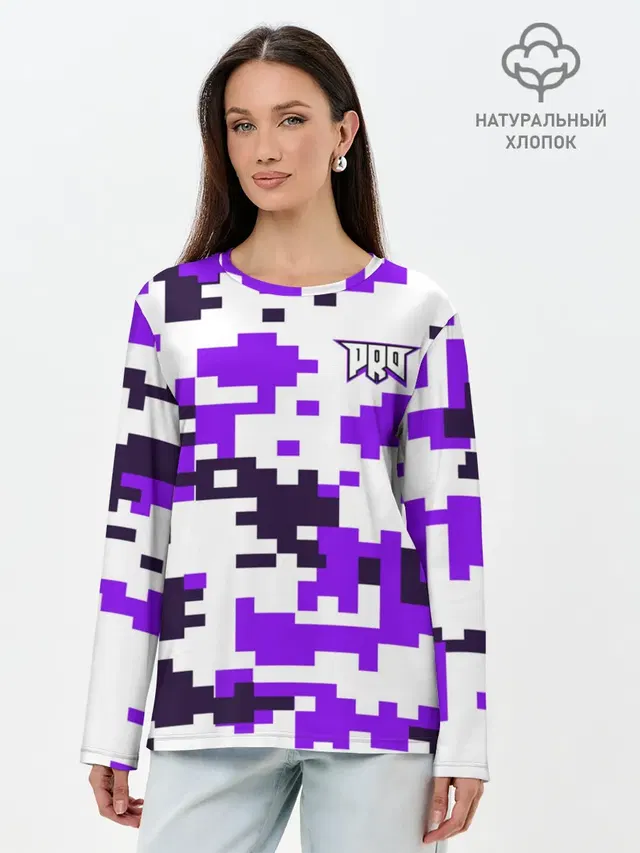 Лонгслив женский. Хлопок