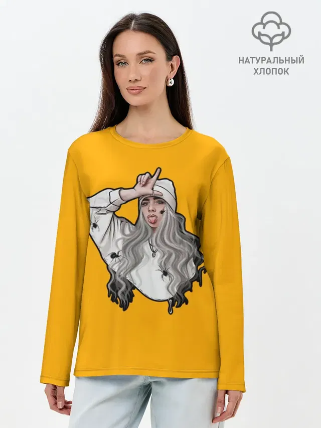 Лонгслив женский. Хлопок