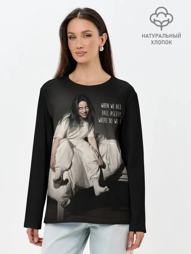 Лонгслив женский с принтом «Billie Eilish»