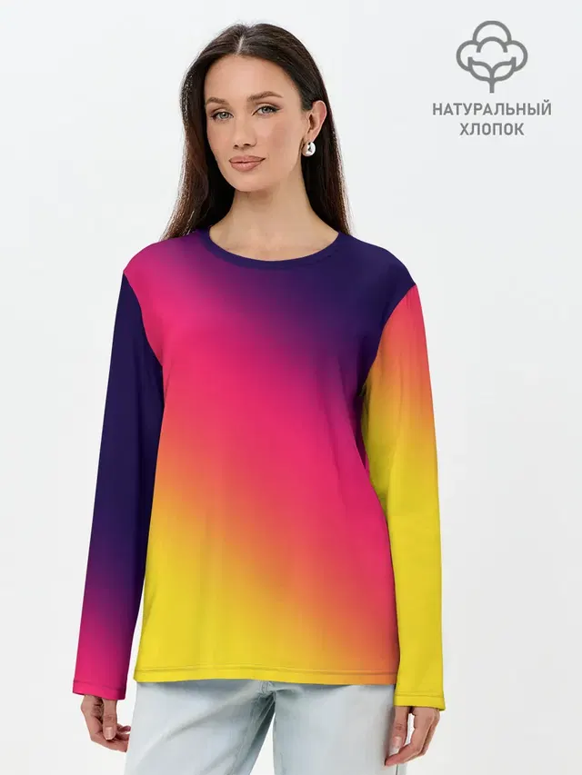 Лонгслив женский. Хлопок