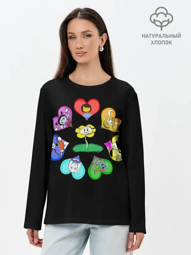 Лонгслив женский с принтом «Flowey»