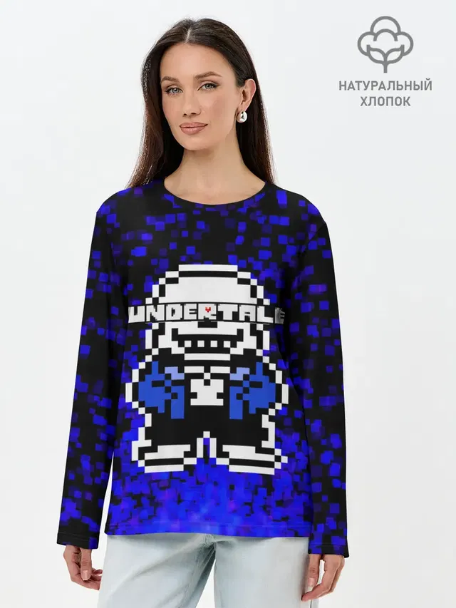 Лонгслив женский с принтом «Pixel art»
