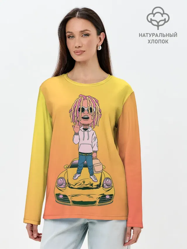 Лонгслив женский с принтом «Lil Pump — Lil Pump - Flex Like Ouu»