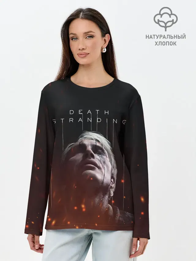 Лонгслив женский с принтом «DEATH STRANDING - Cliff»