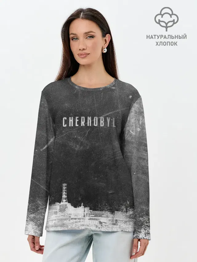 Лонгслив женский. Хлопок