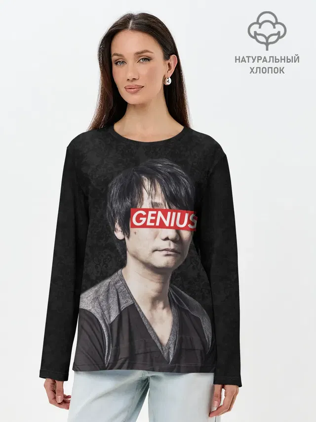 Лонгслив женский с принтом «Kojima GENIUS»