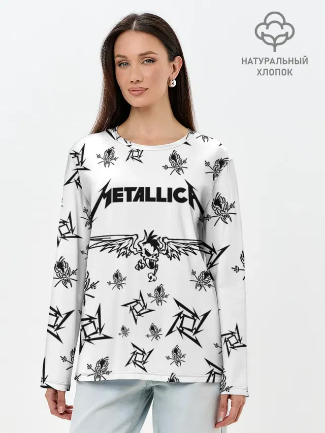 Лонгслив женский с принтом «Metallica»
