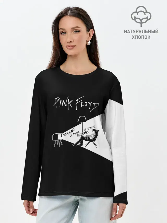 Лонгслив женский с принтом «Pink Floyd — Pink Floyd - Comfortably Numb»