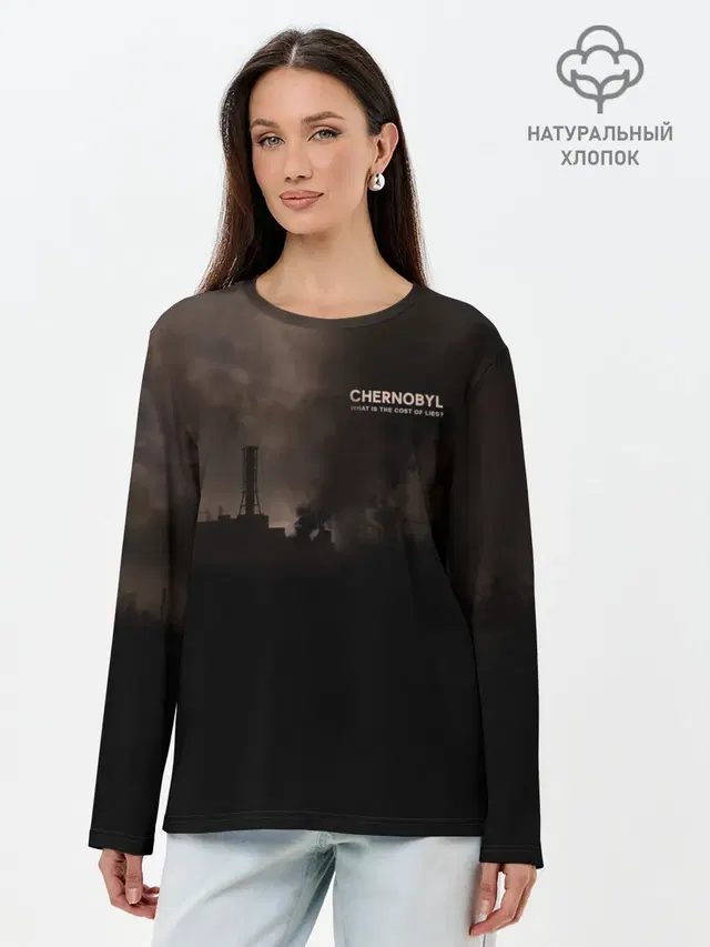 Лонгслив женский. Хлопок