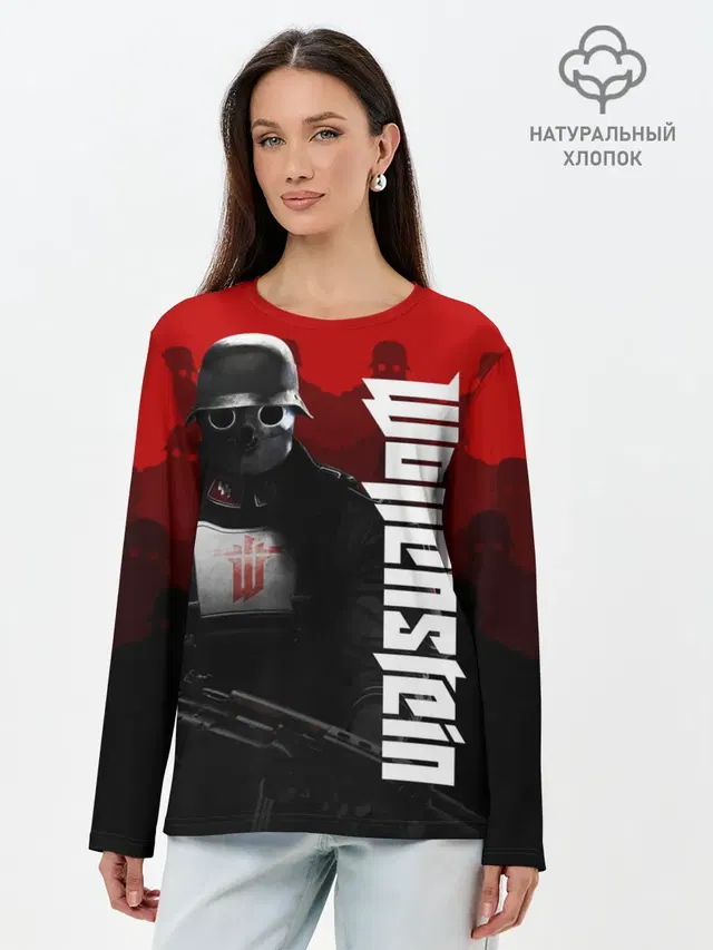 Лонгслив женский с принтом «Wolfenstein»
