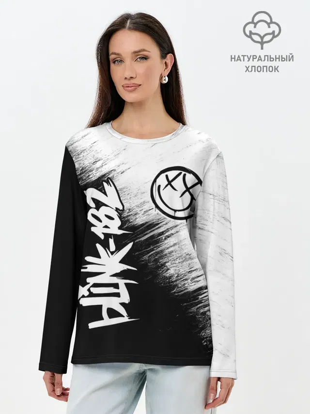 Лонгслив женский с принтом «Blink 182»