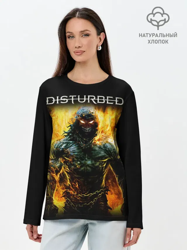 Лонгслив женский с принтом «Disturbed»
