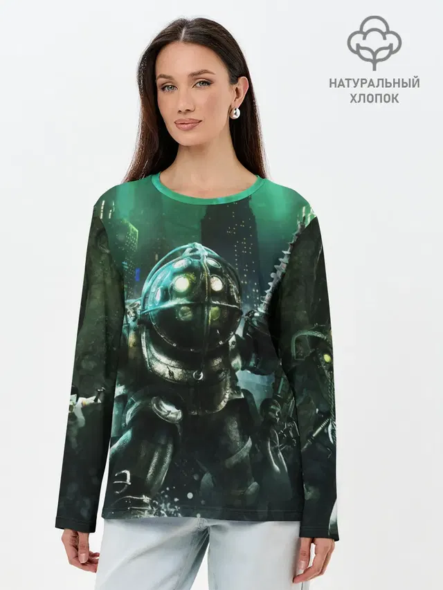 Лонгслив женский с принтом «Разные игры — BIOSHOCK»